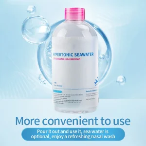 500ml Natural Seawater 0.9%&amp; 2.3% Concentration Nasal Cleaning Moisturizing Saline Solution