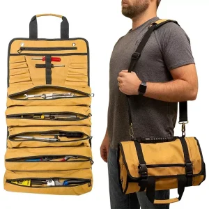 Premium Heavy Duty Canvas Garden Tool Organizer with Multi-Pockets