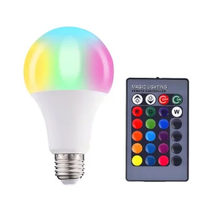 Housing Color Changing Dimmable Remote Control Smart Colorful Changeable 3W 5W LED RGB LED Bulb