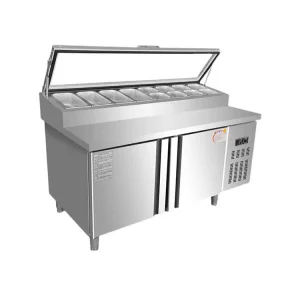 Pizza Counter Top Salad Bar Prep Station Freezer Cooling Cooler for Display Storage for Prep Work
