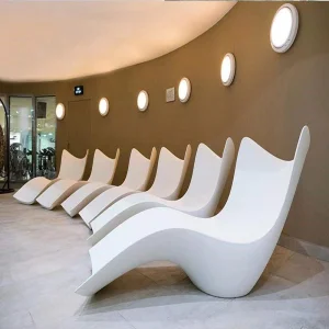 Modern Polypropylene Breathable Fiberglass Outdoor Beach Sun Loungers