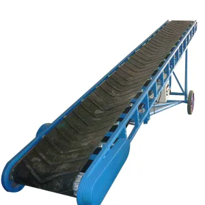 Industrial Mobile Inclined Rubber Belt Conveyor For Bulk Materials