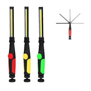 Handheld Portable COB Work Lamps Magnetic Base Dimmable LED Rechargeable Road Workshops Flashlight Car Repair Light