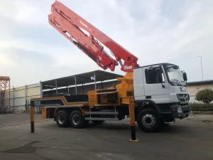 Putzmeister 36m Benz Concrete Equipment Concrete Placing Boom Beton Pump Machine Used Truck Mounted Concrete Pump Truck