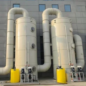 Exhaust Purification Gas Air Tower PP Chemical Absorption Lreatmento Scrubber Desulfurization Waste Biogas Equipment Wet