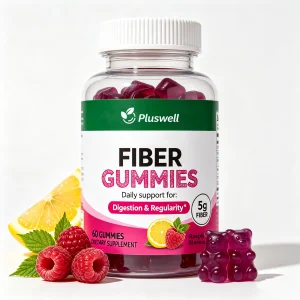 OEM Raspberry Flavor Prebiotic Fiber Gummies 60ct