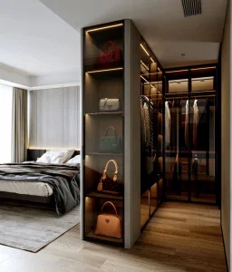 JINGSHUN French Wood Cabinet Light Luxury Adjustable Sliding Doors Eco-Friendly Large Capacity Closet Wardrobe Storage Systems