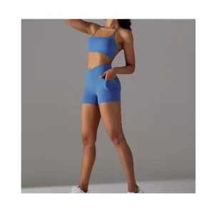 Sujetador deportivo de cuello cuadrado para mujeres, ropa activa de fitness, top corto de manga larga, camiseta de yoga para usar
