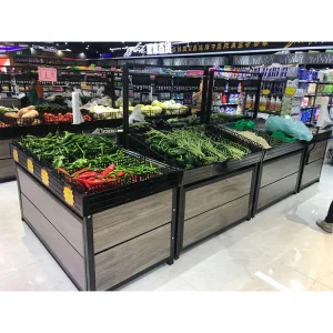Customized Supermarket Vegetable Stand Fruit Shelves