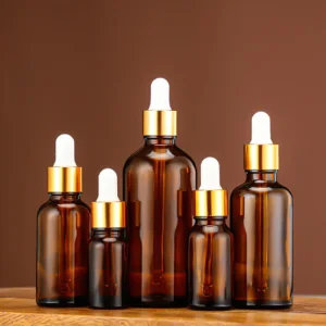5ml 10ml 20ml 30ml 50ml Skincare Package Clear Amber Glass Serum Oil Dropper Bottle