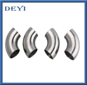 Deyi 90 Degree Polished Stainless Steel SS304/304L 316L Butt-Weld Sanitary Bend Pipe Fitting for Connecting Can Customized
