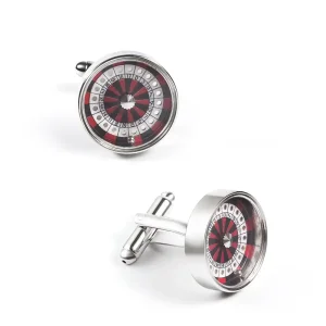 Wholesale Popular Game Prize Roulette CuffLinks with Silver Plated Manufacturer, Factory