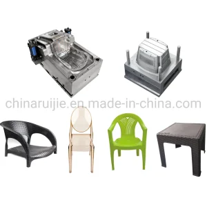 Sample Customization Injection Mold Maker Large Rattan Design PP Garden Plastic Table Stool Chair Mould
