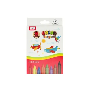 Washable Smooth 8 PCS Non-Toxic Triangle Wax Crayon for Kids