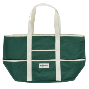 Bolsa de playa y camping de gran capacidad de lona verde oscuro para minoristas