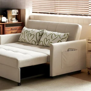Venda Quente Pequeno Sofá-Cama Multifuncional Dobrável para Uso Duplo Cama Retrátil Individual Japonesa Macia de Metal Dobrável com Armazenamento