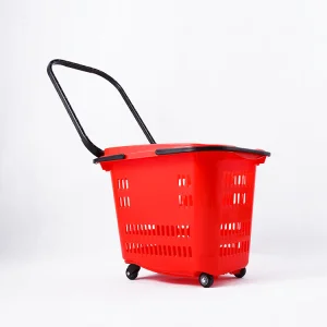 Supermarket Rolling Shopping Basket