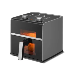 4L 1200W Air Fryer with Mechanical Knob Control - Accurate Temperature (80-200&deg;C) &amp; Timer for Healthier Frying and Roasting