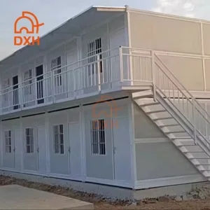 Campamento de refugiados prefabricado Daxiang Construcción Campamento minero Sala de energía plegable Alquiler Casa contenedor plegable de 2 planta Casa prefabricada plegable de 2 planta