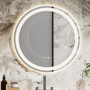 Backlit Round Mirror