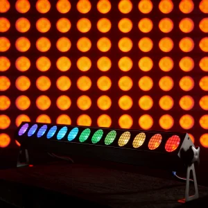 14x20W RGB 4-in-1 LED Wall Washer Light Bar DMX512/Sound-Activated Control 95 CRI for Stage Lighting DJ/Disco/Party/Club/Wedding
