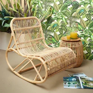 Top rated rattan recliner seating for lounge living room natural rocking chair glider chairs