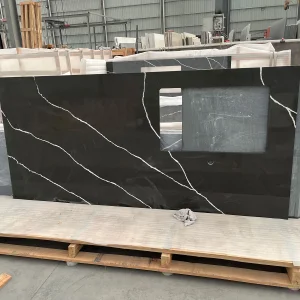 Cheap Price Prefab Artificial Quartz Stone Island Kitchen Countertop for House Building