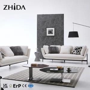 Fábrica de Foshan Atacado Nórdico Moderno 3 Sofá de Tecido Luxuoso para Móveis de Sala de Estar para Projetos de Hotel e Vila