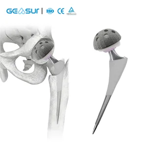 High Quality Orthopedic Implants Cementless Hip Stem Tapered Ti+HA Coating for Total Hip Replacement Surgery Fixation