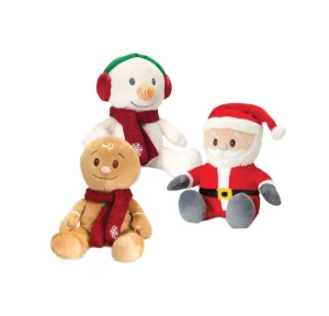 Bulk Pack Stuffed Animals Christmas Plush Toys Santa Reindeer Soft PP Cotton Filling Promotional Holiday Gifts