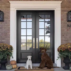 Soundproof Traditional Design Glass Customization Aluminum Interior French Doors Double Open Casement Door