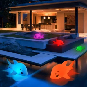RGB Inflatable Dolphin Pool Lights