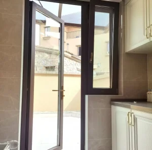 Modern Design Single Double Aluminum Entry Door with Multi-Point Lock for Security