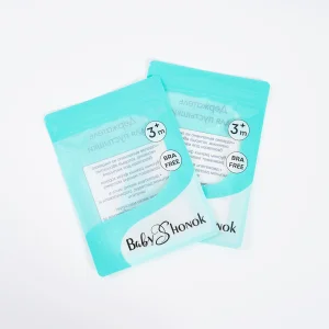 Customized 100% Recyclable PE Durable Zipper Bag Reusable Three Sided Sealed Packaging for Face Masks