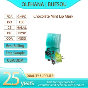 Private Label Moisturizer Hyaluronic Mint Chocolate Dry Lip Treatment Vegan Hydrating Overnight Lip Sleeping Mask