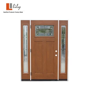 2021 Latest Exterior Doors in Fiberglass with Glass for Patio