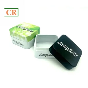 OEM Square Tin Cube for Concentrate Glass Jar