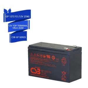 Csb Gp1272 F2 12V 25W High Performance Maintenance-Free Valve Regulated Lead Acid Battery