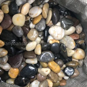 Red/Amber/White/Tiger Stripe/Black Mixed Pebble River Stone Polished for Garden Landscape
