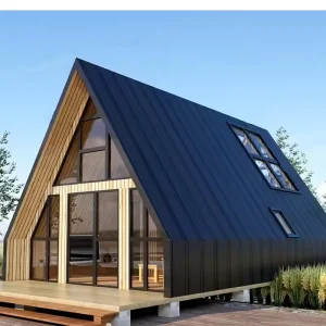 Factory Wholesale High Quality Luxury Hotel Homestay Light Steel Frame House Two-story Prefab Houses Triangle 3 Bedroom