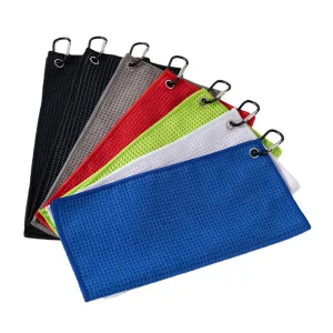 Golf Towel and Brush Set Microfiber Waffle Weave