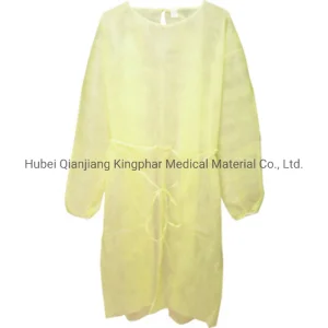 Hospital Visitor Patient Examination Chemotherapy Medical Protective Clothing Disposable Isolation Gown with Knitted Cuffs