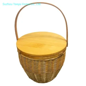 Customized Christmas Gift Picnic Baket Wicker Hamper with Washable Lining