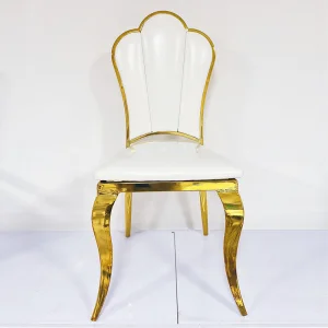 Cross-Border Foreign Trade Nordic-style Dining Chair Stainless Steel Chair Backrest Stool Stackable Upholstered Model 021 Hotel