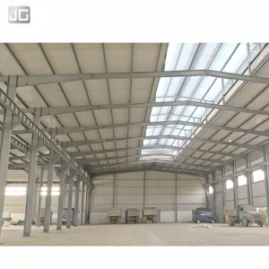 Q235 Q355 Metal Frame Galvanized Industrial Prefab Design Prefabricated Workshop/Warehouse Steel Structure with Painted Sandwich Panel