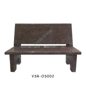 Modern Outdoor Garden Red Granite Stone Chairs Benches Memorial Bench