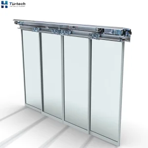 150kg Hh130 Automatic Sliding Doors Commercial Frameless Motor Automatic Sensor Glass Sliding Doors with Accessories Optional