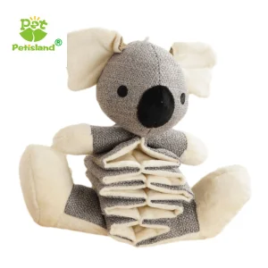 Amazon Hot Sale Poly-Cotton Rope Animal Pet Plush Toy Pet Dog Chewing Squeaky Interactive Play Soft Stuffed Dog Plush Toy