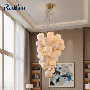 Alabaster Globe Chandelier Kenya