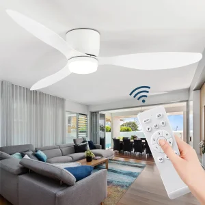 48 Inch Professional Fan Factory 3 Wood Blades Flush Mount Fan